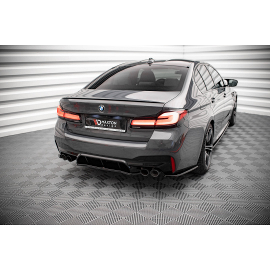 Maxton Design středový spoiler zadního nárazníku pro BMW M5 F90, F90 Facelift, černý lesklý plast ABS Maxton Design středový spoiler zadního nárazníku pro BMW M5 F90, F90 Facelift, černý lesklý plast ABS