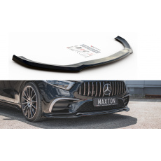 Maxton Design spoiler pod přední nárazník ver.3 pro Mercedes CLS C 257/AMG-Line, černý lesklý plast ABS