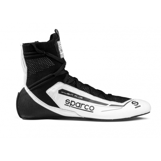 Závodní boty Sparco X-LIGHT PLUS, s homologací FIA, barva: bílo-černá, velikost: 46