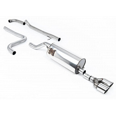 Milltek Sport výfukový systém cat-back Road+ pro Ford Fiesta Mk8 1.0T EcoBoost ST-Line 3/5-dvéř. (bez OPF/GPF) 2017-2019, GT-90 dvojité leštěné koncovky