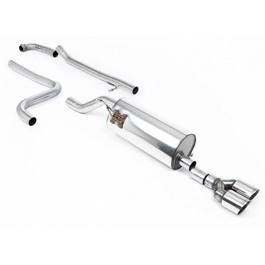 Milltek Sport výfukový systém cat-back Road+ pro Ford Fiesta Mk8 1.0T EcoBoost ST-Line 3/5-dvéř. (bez OPF/GPF) 2017-2019, GT-90 dvojité leštěné koncovky