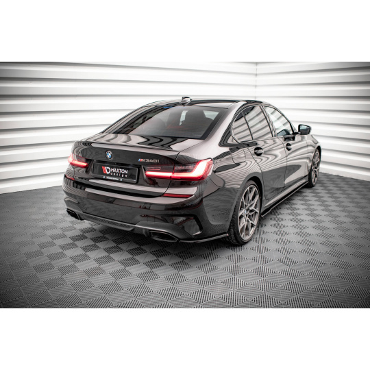 Maxton Design boční difuzory pod zadní nárazník ver.4 pro BMW řada 3 G20, černý lesklý plast ABS, M-pack