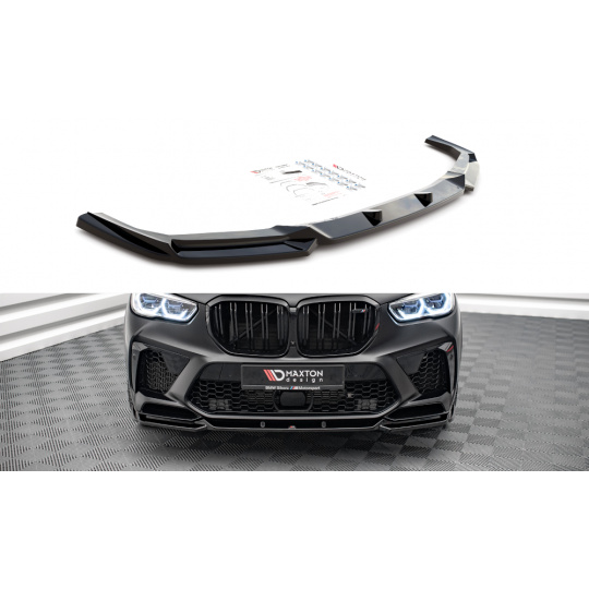 Maxton Design spoiler pod přední nárazník ver.2 pro BMW X5 M G05, černý lesklý plast ABS