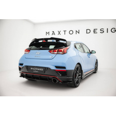 Maxton Design středový spoiler pod zadní nárazník pro Hyundai Veloster N Mk2, černý lesklý plast ABS