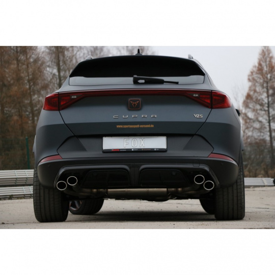 Fox Sportauspuff koncový díl s výf. klapkou s koncovkou 2x88x74 Typ 32 na obou stranách pro Cupra Formentor VZ5 2021- s motorem 2.5, 4x4