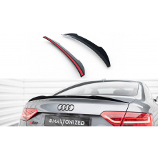 Maxton Design prodloužení spoileru pro Audi A5, S5 8T, černý lesklý plast ABS, Coupe