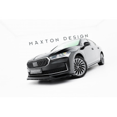 Maxton Design spoiler pod přední nárazník ver.1 pro Škoda Superb Mk4, černý lesklý plast ABS