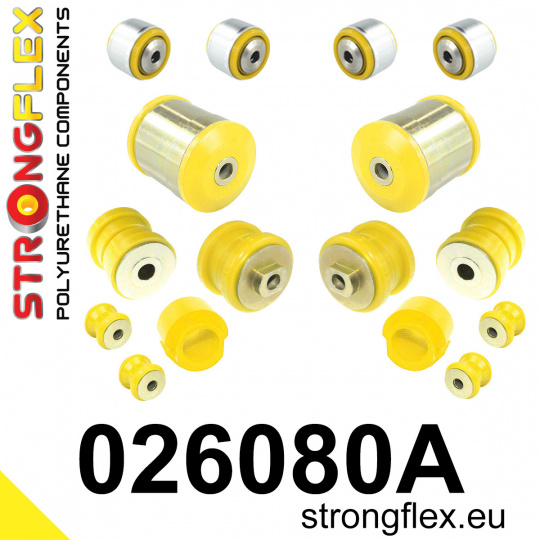 026080A: Strongflex Sada silentbloků předního zavěšení varianta SPORT