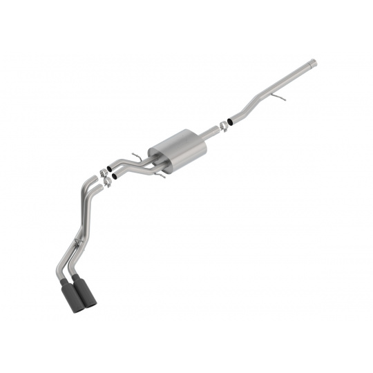 Borla Cat-Back výfukový systém "ATAK" pro GMC Sierra 1500 5,3l V8, s aut./man. převodovkou, EC/SB (78,7"), CC/SHB (69,3"), r.v. 2014-2018, vč. Sierra 1500 LD 2019, typ koncovek: černé