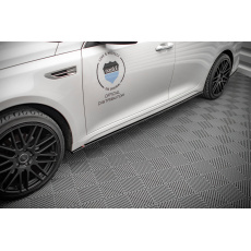 Maxton Design difuzory pod boční prahy pro Kia Optima MK4, černý lesklý plast ABS