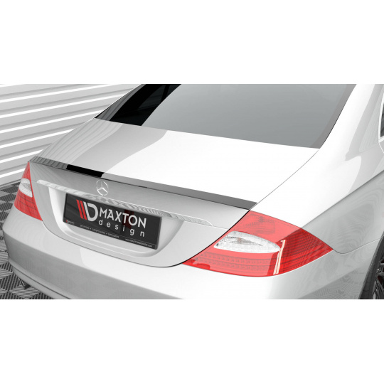 Maxton Design prodloužení spoileru pro Mercedes CLS C 219/Standard, černý lesklý plast ABS