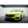 Maxton Design spoiler pod přední nárazník ver.1 pro Škoda Octavia RS Mk4, černý lesklý plast ABS