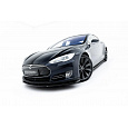 Maxton Design spoiler pod přední nárazník pro Tesla Model S, černý lesklý plast ABS