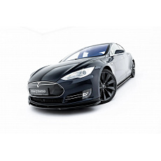 Maxton Design spoiler pod přední nárazník pro Tesla Model S, černý lesklý plast ABS