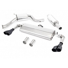 Milltek Sport homologovaný výfuk cat-back s rezonátorem pro Seat Leon Cupra 300 2.0 TSI (bez OPF/GPF) 2018-2019, GT-80 dvojité černé koncovky