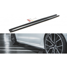 Maxton Design difuzory pod boční prahy ver.2 pro Audi RS6 C7, černý lesklý plast ABS
