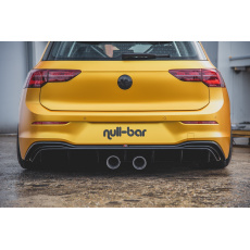 Maxton Design vložka zadního nárazníku pro Volkswagen Golf Mk8, černý lesklý plast ABS, GTI look