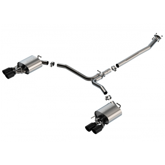 Borla Cat-Back výfukový systém "S-Type" pro Toyota Camry XSE 2,5l, s aut./man. převodovkou, FWD, 4-dvéř., r.v. 2018-2022, typ koncovek: černé