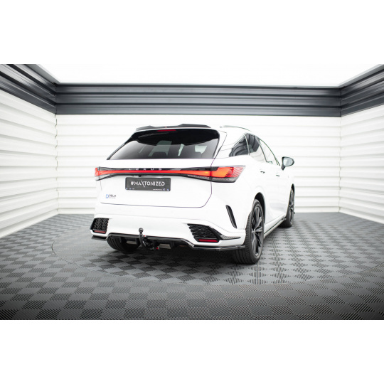 Maxton Design prodloužení spoileru pro Lexus RX Mk5, černý lesklý plast ABS, F-Sport