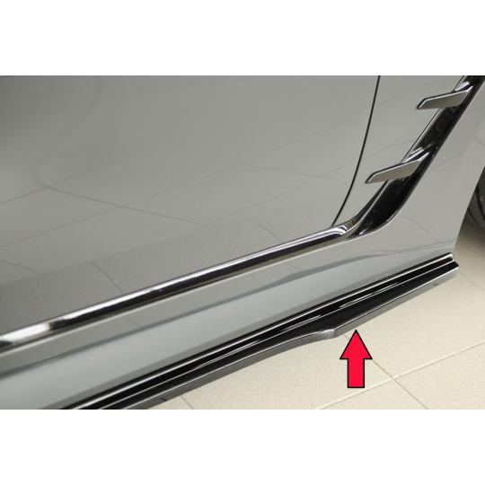 Rieger spoiler pod boční práh mont. strana pro BMW i4 G26 G4C gran coupe (5-dvéř.), 11/21-, plast ABS lakovaný do černé lesklé barvy, pravá strana