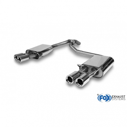 Fox Sportauspuff koncový tlumič výfuku s koncovkou 2x80 Typ 13 na obou stranách pro Ford Mondeo IV s motorem 2.5, hatch.