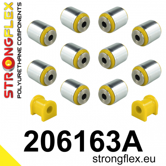 206163A: Strongflex Sada silentbloků zadního zavěšení varianta SPORT