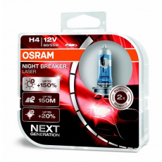 Autožárovky H4 12V 60/55W OSRAM Night Breaker Laser NEXT GENERATION, o 150% více světla