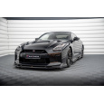 Maxton Design spoiler pod přední nárazník ver.1 pro Nissan GT-R R35 Facelift, černý lesklý plast ABS