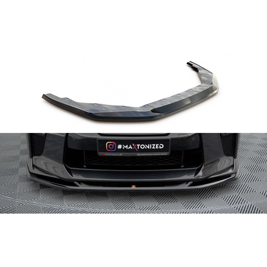 Maxton Design spoiler pod přední nárazník pro Nissan GT-R R35 Facelift, černý lesklý plast ABS