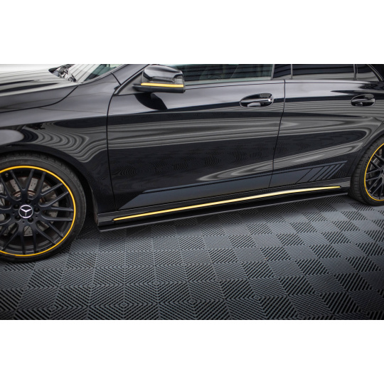 Maxton Design "Street Pro" difuzory pod boční prahy pro Mercedes CLA C 117 Facelift 45 AMG, plast ABS bez povrchové úpravy