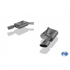 Fox Sportauspuff koncový tlumič výfuku s koncovkou 115x85 Typ 38 na obou stranách pro Audi A7 3,0l TFSI s motorem 3.0 TFSI