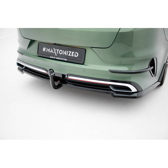 Maxton Design spoiler pod zadní nárazník s žebrováním pro Kia Proceed Mk1 Facelift GT, černý lesklý plast ABS, GT-Line