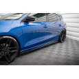Maxton Design difuzory pod boční prahy ver.5 pro Ford Focus ST-Line Mk4, černý lesklý plast ABS, Hatchback / Estate