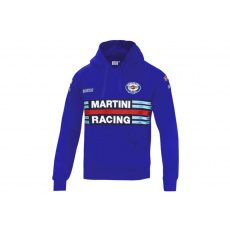 Sparco mikina s kapucí Martini Racing, barva: modrá, velikost: L Sparco mikina s kapucí Martini Racing, barva: modrá, velikost: L