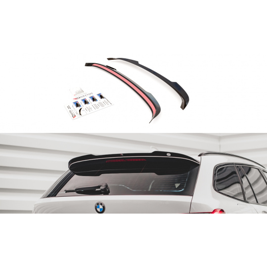 Maxton Design prodloužení spoileru pro BMW řada 3 G21 M-Pack, černý lesklý plast ABS