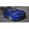 Maxton Design spoiler pod přední nárazník pro Volkswagen Golf Mk6, černý lesklý plast ABS