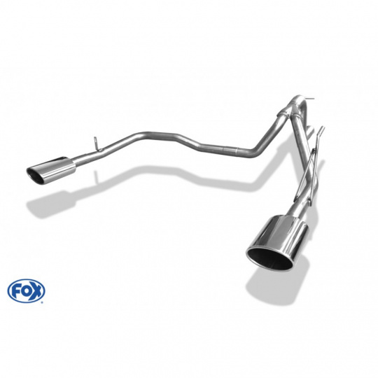 Fox Sportauspuff koncový díl s koncovkou 140x90 Typ 32 na obou stranách pro Dodge Nitro s motorem 2.8 D, 3.7, 4.0