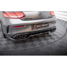 Maxton Design středový spoiler pod zadní nárazník s žebrováním pro Mercedes třída C W205 Facelift/43 AMG/Coupe, černý lesklý plast ABS Maxton Design středový spoiler pod zadní nárazník s žebrováním pro Mercedes třída C W205 Facelift/43 AMG/Coupe, černý lesklý plast ABS