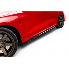 Maxton Design "Street Pro" difuzory pod boční prahy s křidélky pro Audi RS3 8Y Facelift, plast ABS bez povrchové úpravy, Sedan, s červenou linkou