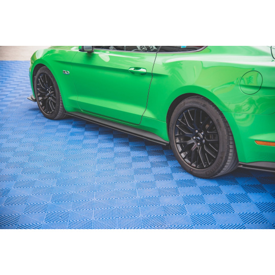 Maxton Design "Street Pro" difuzory pod boční prahy ver.1 pro Ford Mustang MK6 GT Facelift, plast ABS bez povrchové úpravy