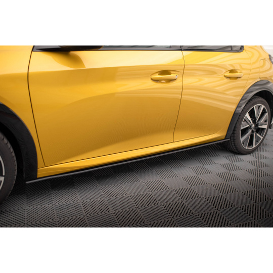 Maxton Design "Street Pro" difuzory pod boční prahy pro Peugeot 208 GT Mk2, plast ABS bez povrchové úpravy