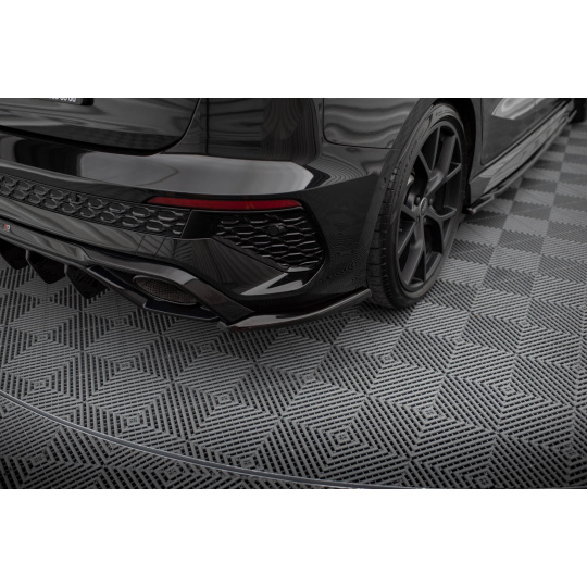 Maxton Design boční difuzory pod zadní nárazník pro Audi RS3 8Y, černý lesklý plast ABS, Sportback
