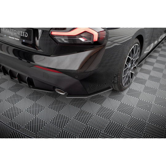 Maxton Design "Street Pro" boční difuzory pod zadní nárazník pro BMW řada 2 G42 Standard, plast ABS bez povrchové úpravy, s červenou linkou