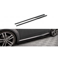 Maxton Design difuzory pod boční prahy pro Audi TT 8S, černý lesklý plast ABS, S-Line