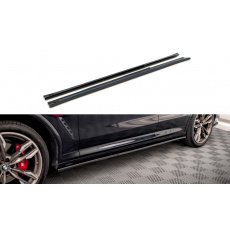 Maxton Design difuzory pod boční prahy pro BMW X3 G01, černý lesklý plast ABS, M-Pack Maxton Design difuzory pod boční prahy pro BMW X3 G01, černý lesklý plast ABS, M-Pack
