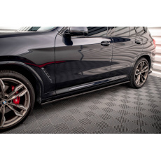 Maxton Design difuzory pod boční prahy pro BMW X3 G01, černý lesklý plast ABS, M-Pack