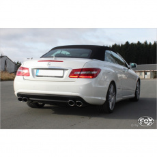 Fox Sportauspuff koncový tlumič výfuku s koncovkou 2x115x85 Typ 32 na obou stranách pro Mercedes třída E A207 2009- s motorem 3.0 CDI, 3.5, 5.5
