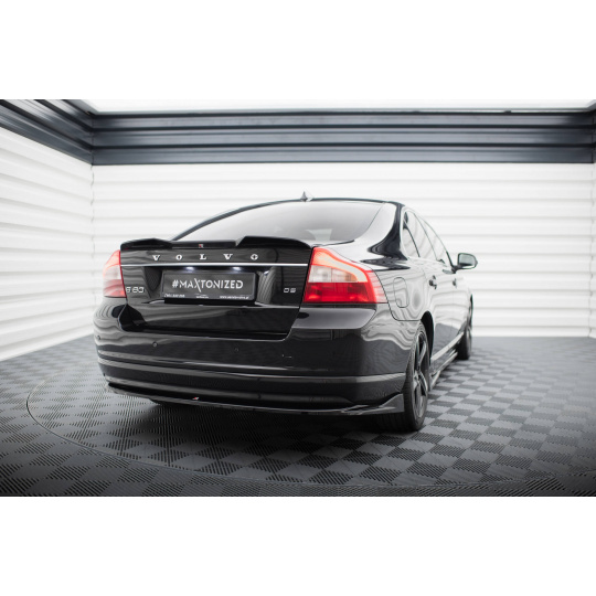 Maxton Design středový spoiler zadního nárazníku pro Volvo S80 Mk2, černý lesklý plast ABS