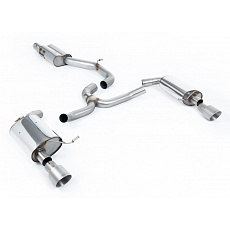 Milltek Sport výfukový systém cat-back s rezonátorem (tišší) pro Volkswagen Golf Mk7 2.0TFSI Alltrack / Estate / Station Wagon / Combi 4-Motion 2016-2021, typ koncovek: GT-100 titanium