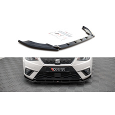 Maxton Design spoiler pod přední nárazník ver.2 pro Seat Ibiza Mk5, černý lesklý plast ABS